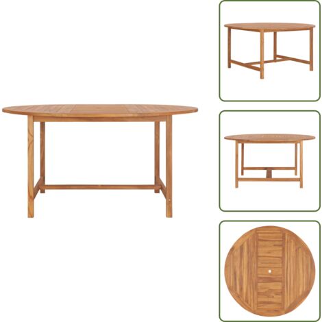 Tavolo da giardino impermeabile - vidaXL Tavolo da Giardino 150x76 cm in Massello di Teak - Tavolo da giardino resistente