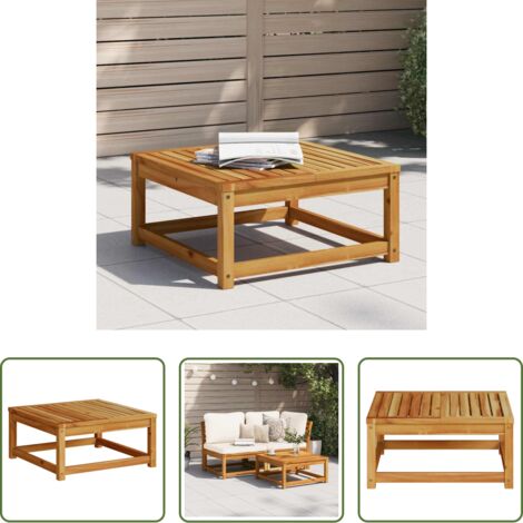 Tavolo da giardino in acacia -  Tavolo da Giardino 63x63x30 cm in Legno Massello di Acacia
