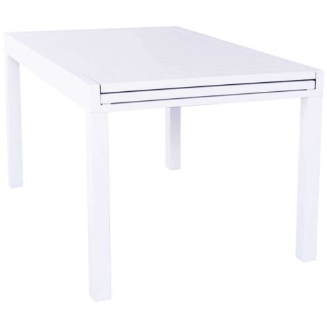 Tavolo da giardino in alluminio allungabile 135/270x90x75h cm colore Bianco mod. Hawaii