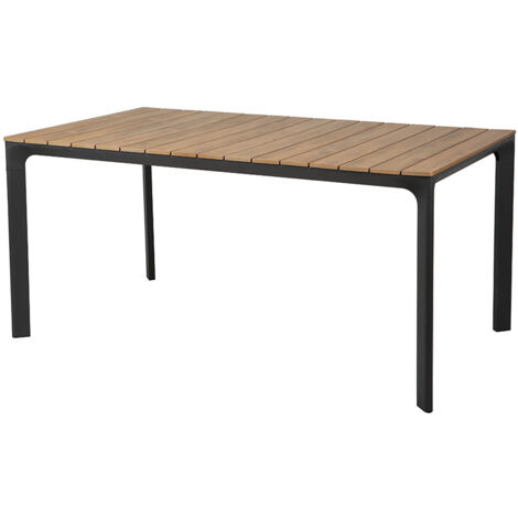 Tavolo da giardino in alluminio e polywood 180x100cm grigio Enna