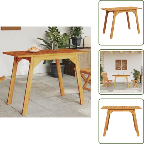 Tavolo da giardino in legno - vidaXL Tavolo da Pranzo da Giardino 110x56x75 cm Legno Massello Acacia -