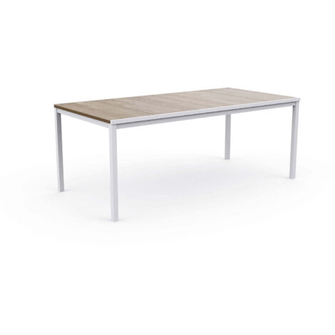 Tavolo da Giardino Keter Porto 200x95x75 cm Deco Coat Piano Effetto Legno Frassino