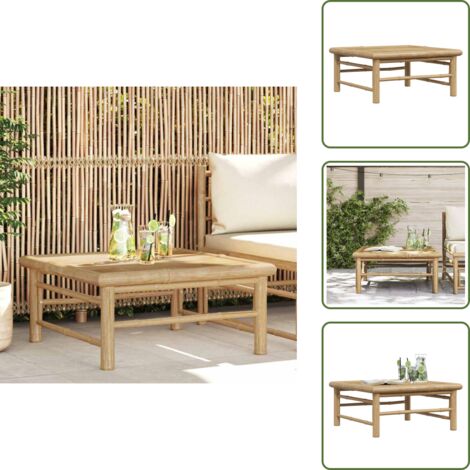 Tavolo da giardino leggero - vidaXL Tavolo da Giardino 65x65x30 cm in Bambù - Tavolo da giardino naturale