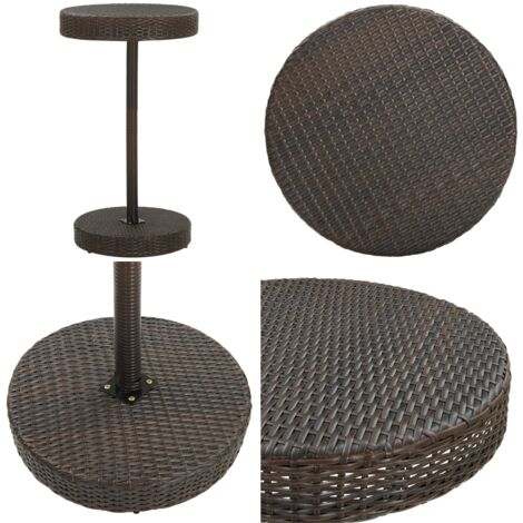 Tavolo da Giardino Marrone 60,5x106 cm in Polyrattan - Tavolo da esterno - Polyrattan