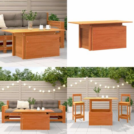 Tavolo da Giardino Marrone Cera 100x50x75cm Legno Massello Pino - Tavolo da esterno - Tavolo in legno