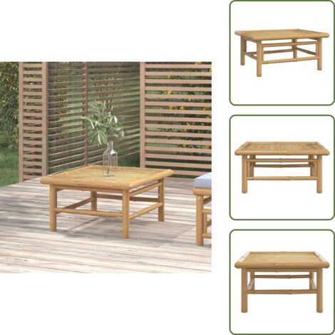 Tavolo da giardino naturale - vidaXL Tavolo da Giardino 65x55x30 cm in Bambù -