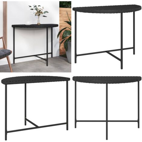 Tavolo da Giardino Nero 100x50x75 cm in Polyrattan - Polyrattan - Tavolo da esterno