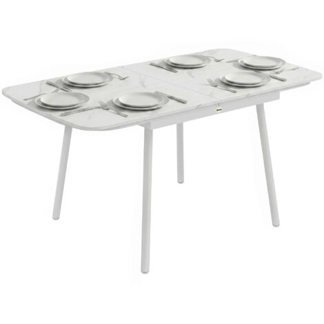 Tavolo da Giardino per 6 Persone, Rettangolare 140x80 cm con Piano in WPC