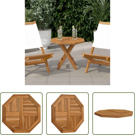 Tavolo da giardino -  Piano per Tavolo 50x50x2,5 cm Ottagonale Legno Massello Teak