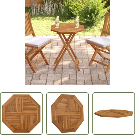 Tavolo da giardino -  Piano per Tavolo 60x60x2,5 cm Ottagonale Legno Massello di Teak