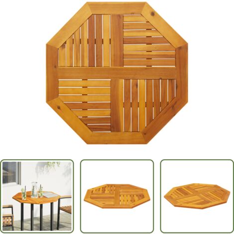 Tavolo da giardino -  Piano per Tavolo 80x80x2,2 cm Ottagonale Legno Massello Acacia