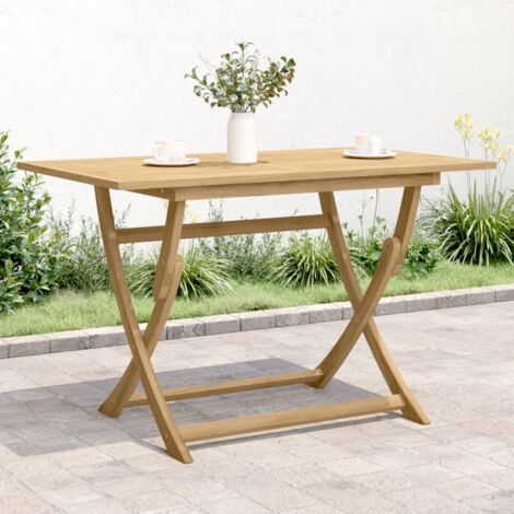 Tavolo da Giardino Pieghevole 120x70x75cm Legno Massello Acacia vidaXL