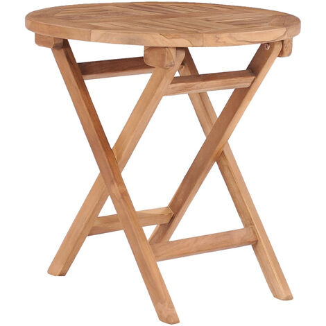 balcone tavolino da esterno in legno di teak buffet per giardino terrazza solido tavolo pieghevole per feste 45 x 45 x 45 cm Tavolo pieghevole da giardino Cikonielf