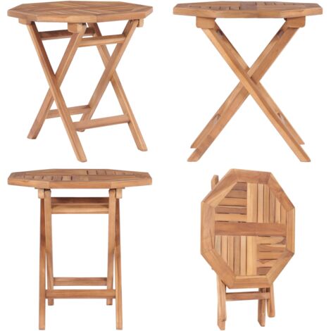 Tavolo da Giardino Pieghevole 45x45x45 cm in Legno di Teak - Tavolo in teak - Tavolo pieghevole