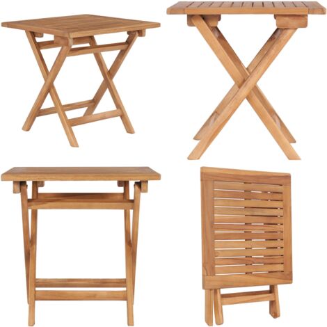 Tavolo da Giardino Pieghevole 45x45x45 cm in Legno di Teak - Tavolo in teak - Tavolo pieghevole