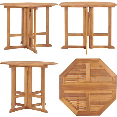 Tavolo da Giardino Pieghevole 90x90x75 cm in Massello di Teak - Tavolo pieghevole - Legno teak