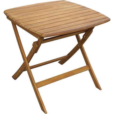 Tavolo da Giardino Pieghevole Quadrato 80x80 cm in Legno di Acacia