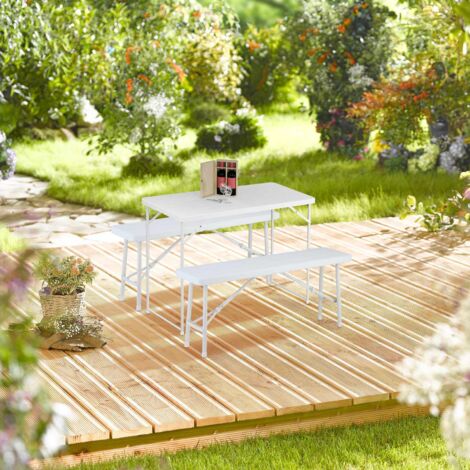 Tavolo da giardino pieghevole regolabile per uso esterno