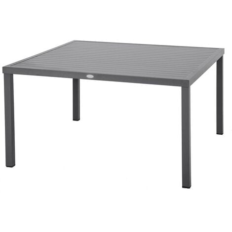 HESPERIDE TAVOLO PIAZZA FISSO GRIGIO IN ALLUMINIO 136X136X73CM