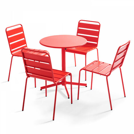ross set tavolo rotondo 100cm 4 sedie design Tulipan stile moderno  scandinavo