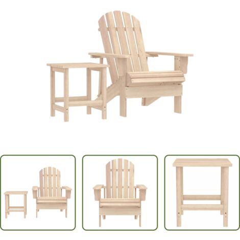 Tavolo da giardino -  Sedia da Giardino Adirondack con Tavolino in Legno Abete
