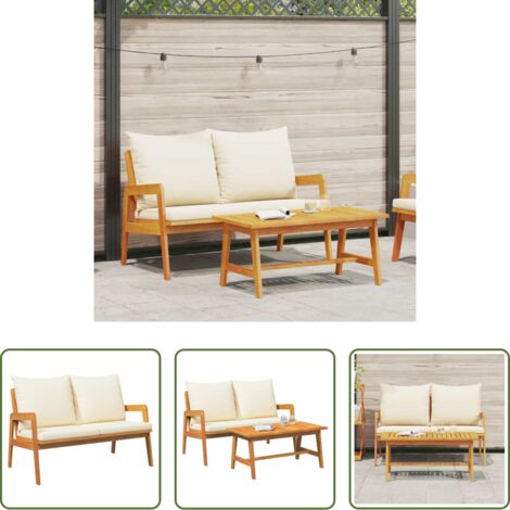 Tavolo da giardino - Set bistrot 2 pcs Olio Naturale Legno di Acacia Massello