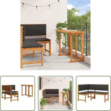 Tavolo da giardino -  Set Panchina da Giardino 2 pcs Marrone Legno di Acacia Massello