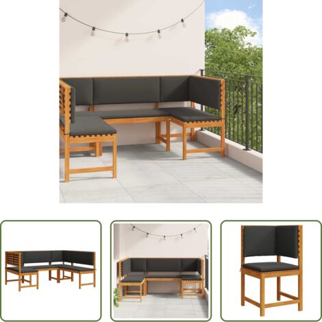 Tavolo da giardino -  Set Panchina da Giardino 3 pcs Marrone Legno di Acacia Massello