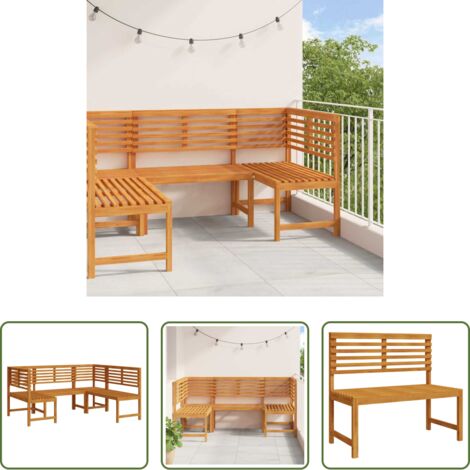 Tavolo da giardino -  Set Panchina da Giardino 3 pcs Marrone Legno di Acacia Massello