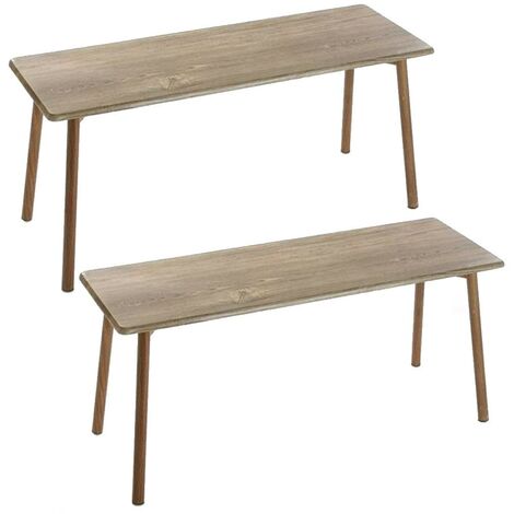 Tavolo da giardino sgabello in legno panca arredo relax terrazzo per casa pic nic particolari moderni - modello: 2 Panche in legno - MISURA: BASE