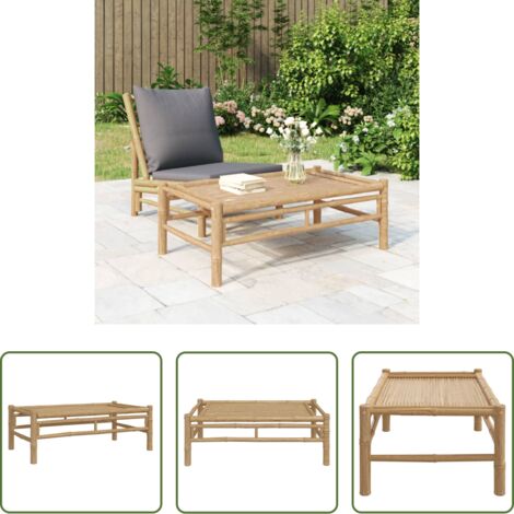 Tavolo da giardino -  Tavolino da Giardino 100x55x33 cm in Bambù