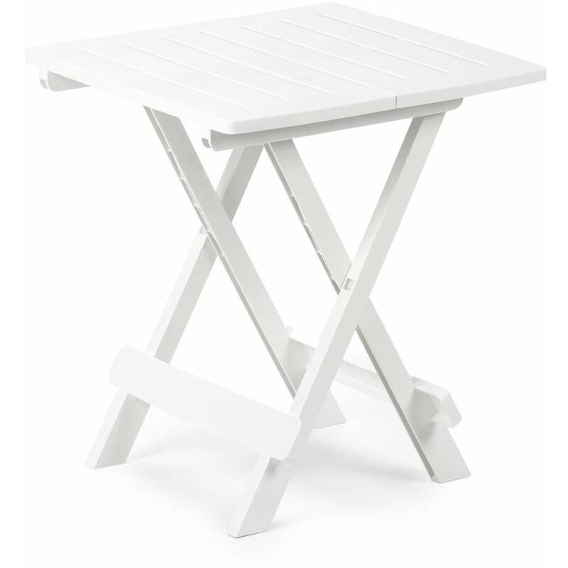 Progarden Ipae Adige Tavolino Da Giardino Pieghevole Bianco 50x44 Cm
