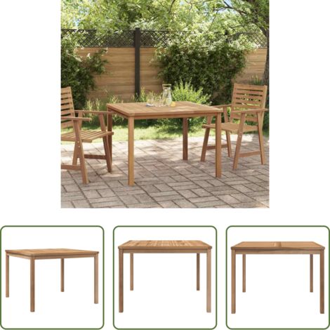 Tavolo da giardino -  Tavolo da Pranzo per Giardino 110x110x77 cm in Massello di Teak