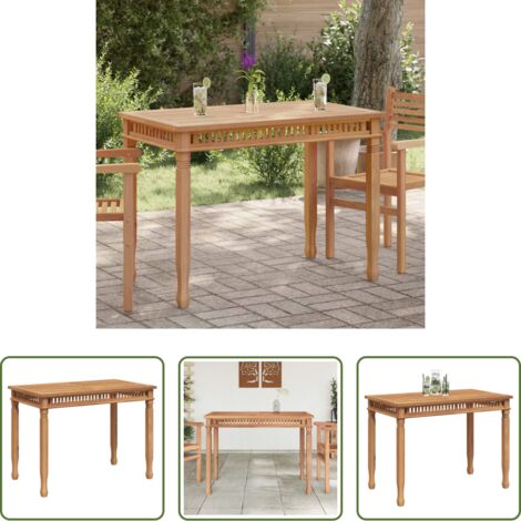 Tavolo da giardino -  Tavolo da Pranzo per Giardino 120x65x80 cm in Massello di Teak