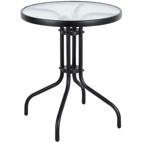 Tavolo da giardino Tavolo in vetro temperato da 60 cm per balcone terrazza giardino