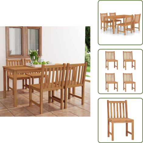 Tavolo da giardino - vidaXL Set da pranzo da giardino 5 pz 160x80 cm in legno massello di teak - Mobili da giardino