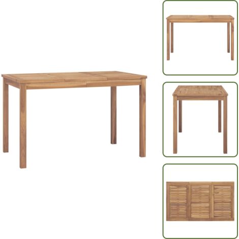 Tavolo da giardino - vidaXL Tavolo da Pranzo per Giardino 120x70x77 cm in Massello di Teak - Tavolo da pranzo in teak con finitura a base d'acqua