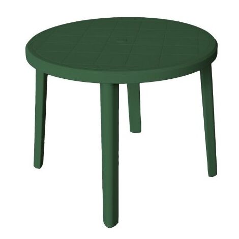 TAVOLO da giardino ZEUS tondo in polipropilene robusto CM. 90X72H verde