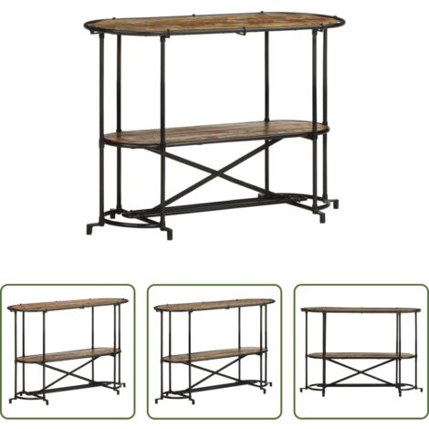 Tavolo da ingresso in legno massello -  Tavolo Consolle 110x42x76 cm in Legno Massello di Recupero
