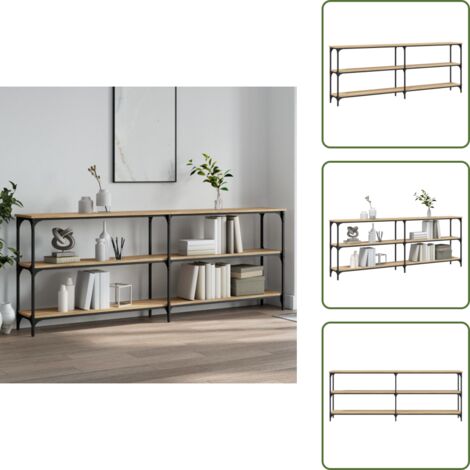 Tavolo da ingresso in legno - vidaXL Tavolo Consolle Rovere Sonoma 200x29x75 cm Legno Agglomerato - Tavolo consolle in legno