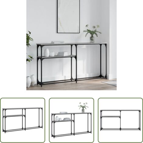 Tavolo da ingresso -  Tavolino Consolle Grigio Sonoma 145x22,5x75cm Legno Multistrato