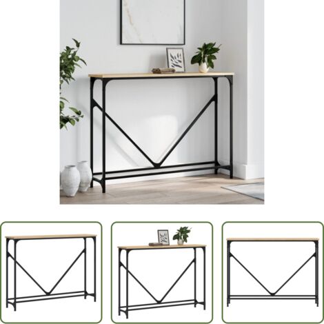 Tavolo da ingresso -  Tavolino Consolle Rovere Sonoma 102x22,5x75cm Legno Multistrato