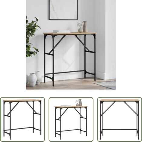 Tavolo da ingresso -  Tavolino Consolle Rovere Sonoma 75x32x75cm in Legno Multistrato