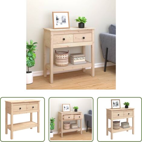 Tavolo da ingresso -  Tavolo Consolle 75x35x75 cm in Legno Massello di Pino