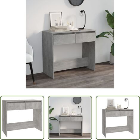Tavolo da ingresso -  Tavolo Consolle Grigio Cemento 89x41x76,5 cm in Acciaio