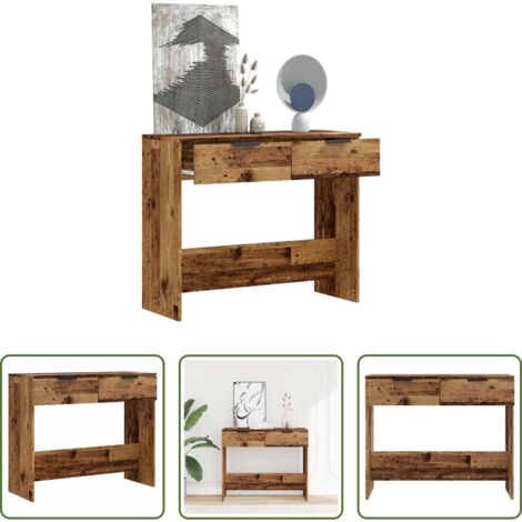 Tavolo da ingresso -  Tavolo Consolle in Legno Vecchio 90x36x75 cm Legno Multistrato