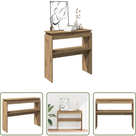 Tavolo da ingresso -  Tavolo Consolle Rovere Artigianale 102x30x80 cm in Truciolato