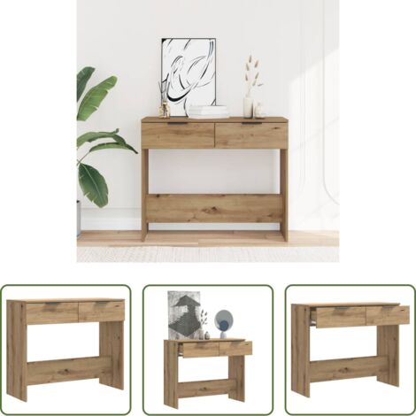 Tavolo da ingresso -  Tavolo Consolle Rovere Artigianale 90x36x75 cm in Truciolato