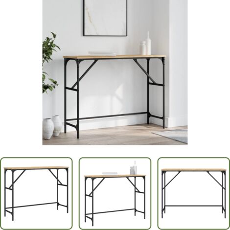 Tavolo da ingresso -  Tavolo Consolle Rovere Sonoma 100x32x75 cm in Legno Multistrato