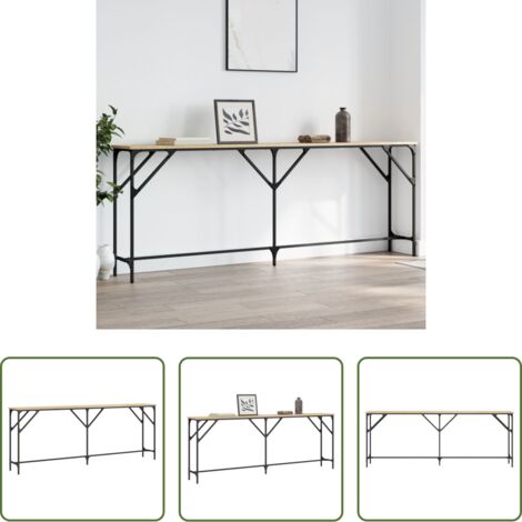 Tavolo da ingresso -  Tavolo Consolle Rovere Sonoma 200x29x75 cm in Legno Multistrato